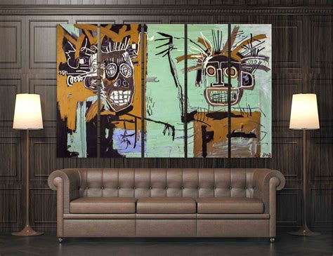 Basquiat Canvas Graffiti Art Print Basquiat Poster Jean | Etsy