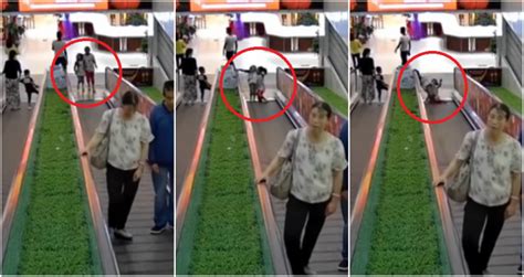 Terrifying Video Captures Moment Girl Falls Through a Moving Walkway in Chinese Mall