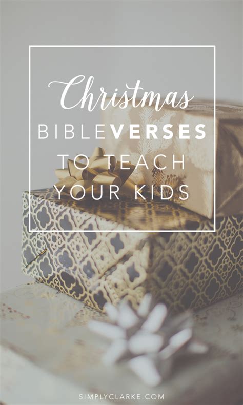 7 Christmas Bible Verses To Teach Your Kids - Simply Clarke