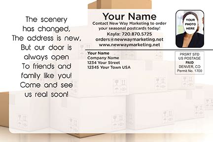 Moving Postcards | Relocation Postcards | Changing Offices Postcards | New Way Marketing