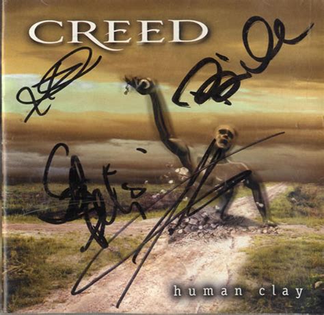 Creed Human Clay - Autographed US CD album (CDLP) (560503)