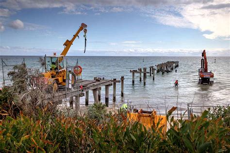 Seaford pier works underway - Bayside News