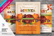 Thanksgiving Dinner Flyer Templates | Flyer Templates ~ Creative Market