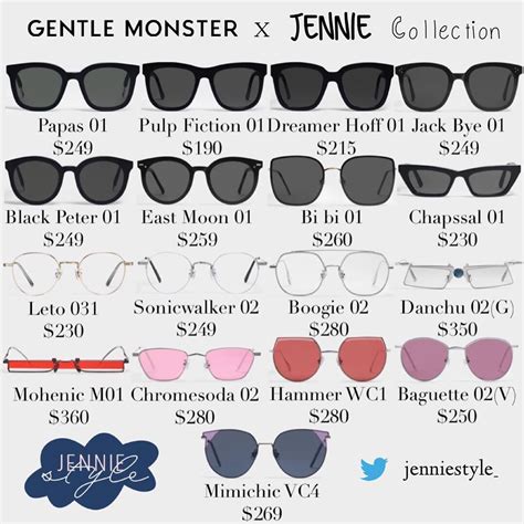 Jennie's GentleMonster Sunglasses Collection