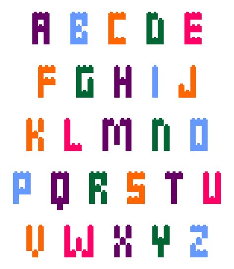 Lego Letters Font Printable - Printable Word Searches