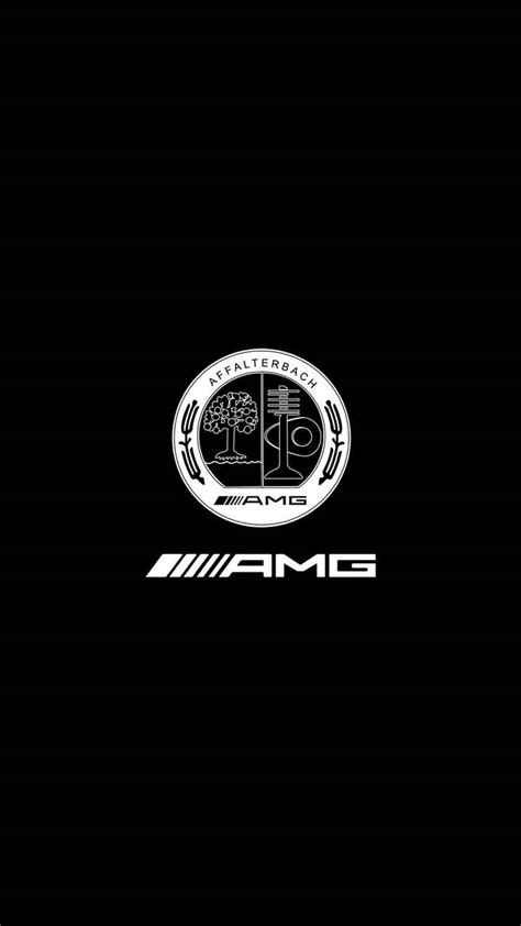 Download Black And White AMG Logo Wallpaper | Wallpapers.com