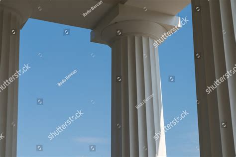 Doric Columns Of Ancient Greek Temple Architecture Stock Photos ...