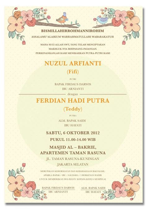 Jangan Sepelekan, Ketahui Contoh Kata-kata Undangan Pernikahan - Wedding Market