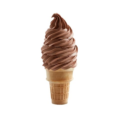 Chocolate Soft Serve Ice Cream Cone
