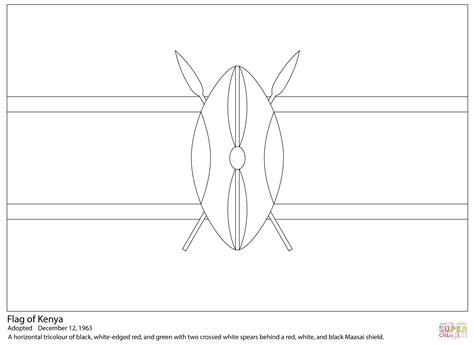 Kenya Flag Coloring Page - Coloring Home