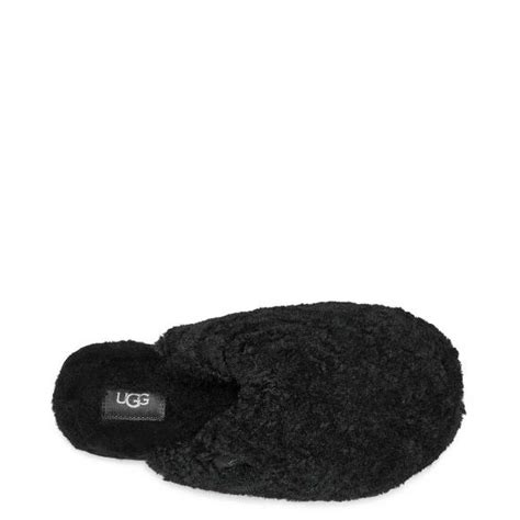 UGG Maxi Curly Slide Slipper Black | Seymour's Home