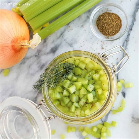 Quick Pickled Celery • a farmgirl's dabbles