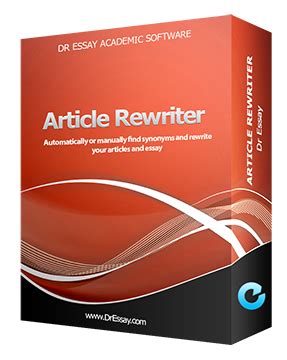 Article Rewriter Software, Essay Rewriting, Parapharser - Dr Essay