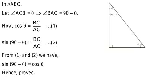 Sin( 90 theta ) = cos theta prove this using coordinate axes