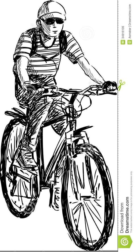 Boy riding a bike | Bike drawing, Bike ride, Bicycle sketch