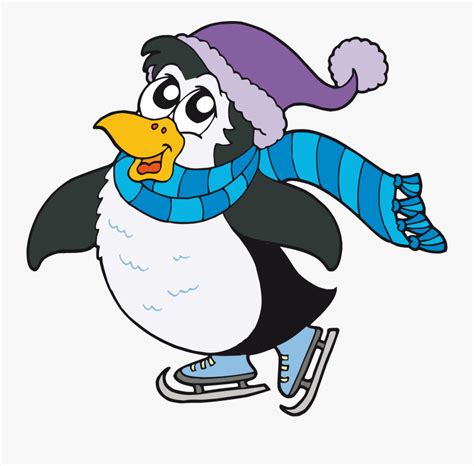 Ice Skating, Penguins, Applique, Group, Pin Pin, Christmas, - Ice Skating Penguin Cartoon Png ...