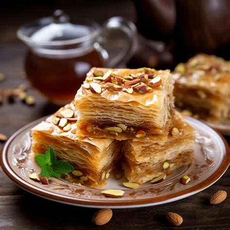 Premium AI Image | Armenian Sweetness Enjoying the Tradition of Pakhlava Dessert