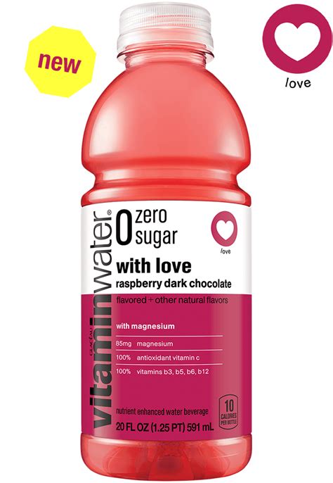 vitaminwater zero sugar with love 20 oz bottle - Beverages2u