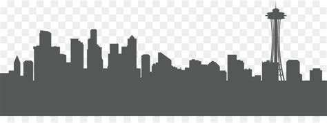 Seattle Skyline Drawing Silhouette - Silhouette png download - 1300*375 ...