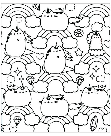 Printable Cute Pusheen Coloring Pages - Customize and Print