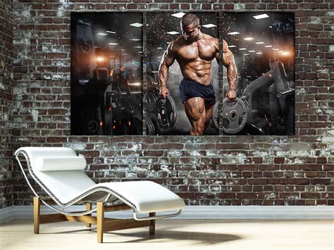 Gym Wall Art Gym Canvas Gym Wall Decor Canvas Set of Gym Gym - Etsy