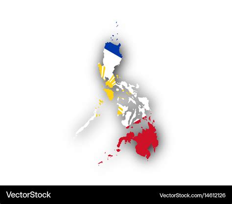 Map and flag of the philippines Royalty Free Vector Image