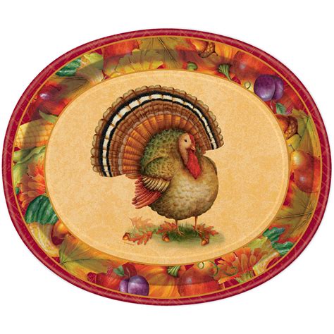 Thanksgiving Turkey Paper Dinner Plates Oriental Trading ...