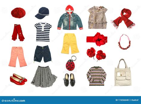 Kids Clothes And Accessories Set Royalty Free Stock Photos - Image ...