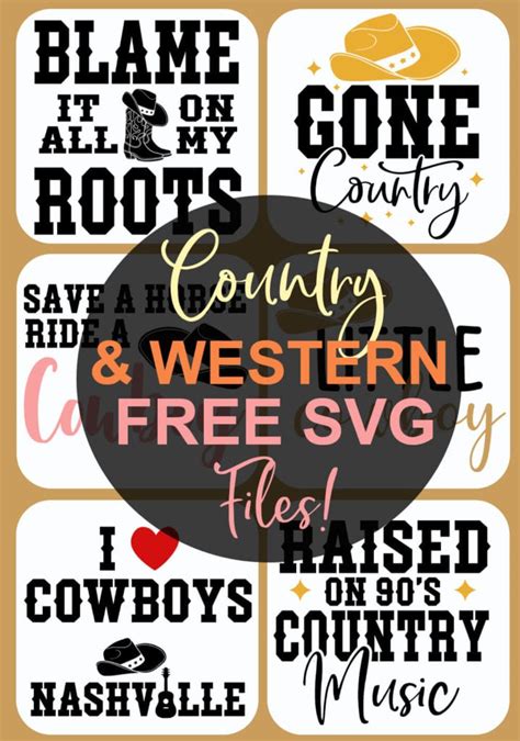 Free Country & Western SVG Cut Files for Cricut & Silhouette