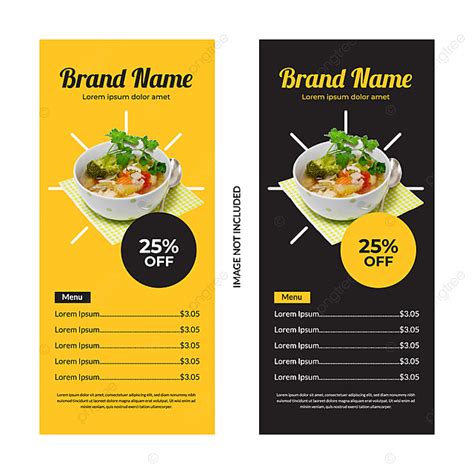 Vertical Food Banner Template Design For Promotion Template Download on ...