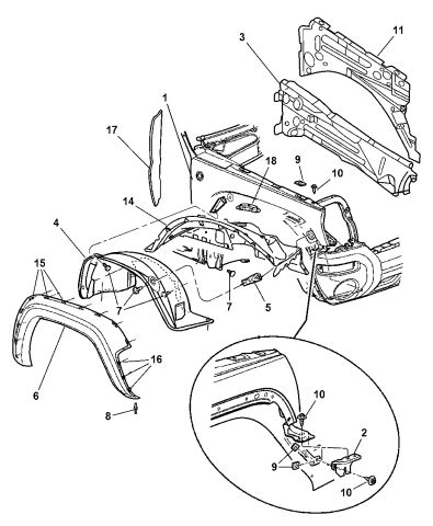 Front Fender - 2003 Jeep Liberty