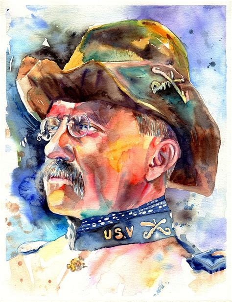 Theodore Roosevelt painting Painting by Suzann Sines - Pixels