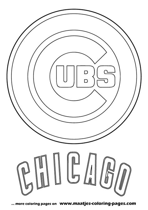 MLB Chicago Cubs logo coloring pages