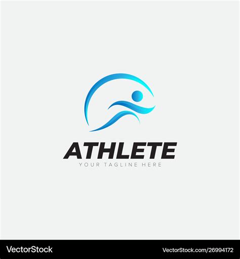 Athlete sports logo designs abstract people Vector Image