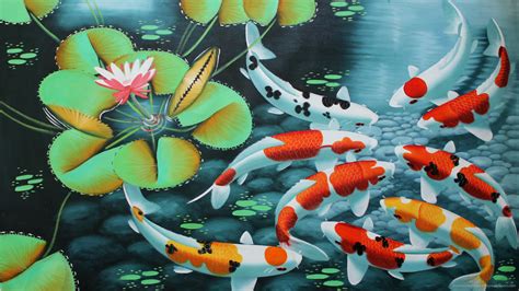 All About Koi Fish Life: Koi Fish Art Wallpaper