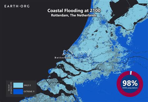 Sea Level Rise Projection Map - Rotterdam | Earth.Org - Past | Present ...