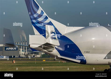 Airbus Beluga XL landing at Airbus Broughton cheshire Stock Photo - Alamy