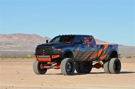 Black Ram Dually Gets Plenty of Attention Due to Contrasting Orange Accents | Dodge, Dodge ram ...