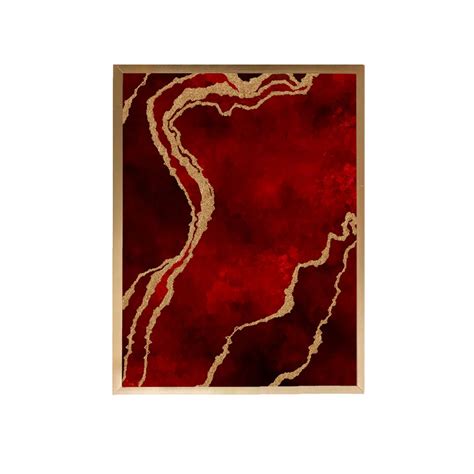 Maroon Abstract Canvas Painting – Rizaries