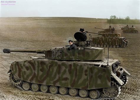 Panzer IV ausf H somewhere in France, 1944. I hope you like the colourisation, don’t forget to ...