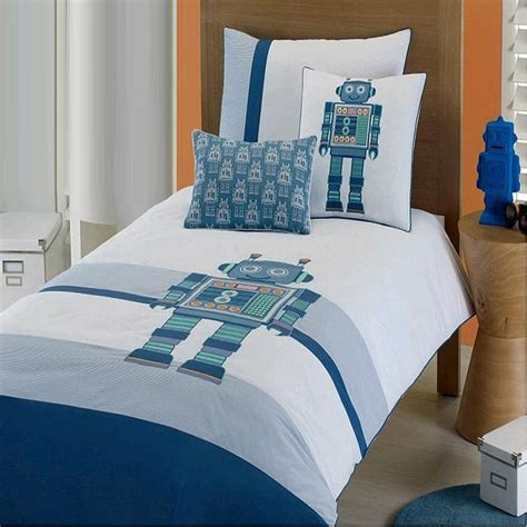 Hipster Teal Blue Green and White Personalized Robot Print Teen Boys ...