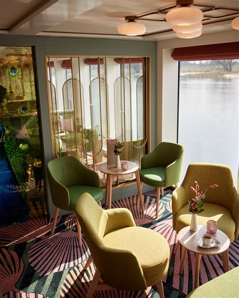 The Belvedere lounge on Saga's river cruise ship 'Spirit of the Danube'