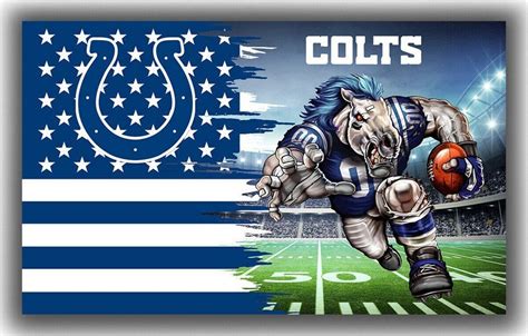 Colts 3D Mascot Flag – US Sports Nation