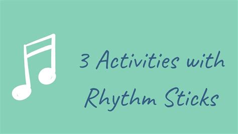 Rhythm Stick Activities