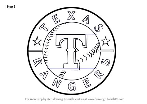 Learn How to Draw Texas Rangers Logo (MLB) Step by Step : Drawing ...