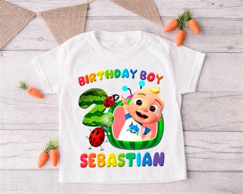 Cocomelon Personalized Birthday T-shirt Birthday Boy/girl | Etsy