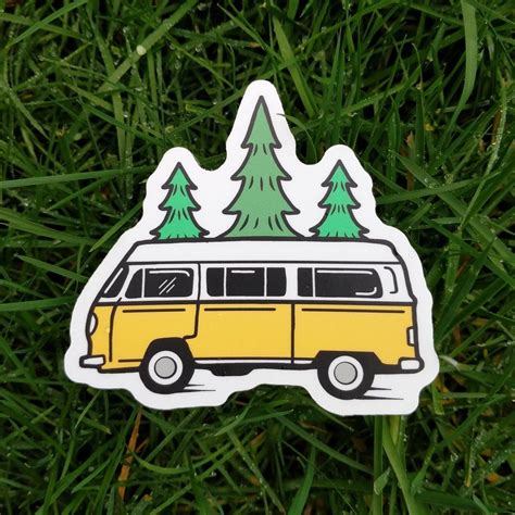 Bus and Trees Sticker | Cool stickers, Brand stickers, Fun stickers