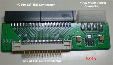 40-Pin Male 3.5" to 50-Pin Male 1.8" IDE Hard Drive Adapter