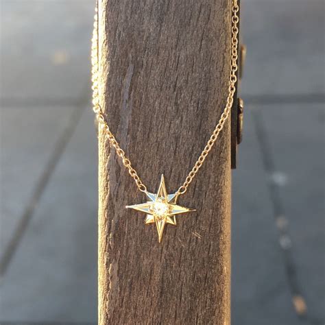 14K Gold & Diamond North Star Necklace