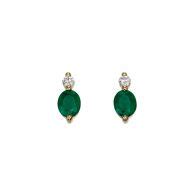 Emerald & Diamond Studs - Handmade silver and gold jewellery I Amulet Fine Jewellery